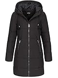 ONLY Damen Lange Puffer Jacke | Warmer Stepp Wintermantel mit Kapuze | Wattierter Blouson ONLDOLLY, Farben:Schwarz, Größe:S