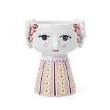 Bjørn Wiinblad Kerzenständer Eva aus Keramik in Form Einer Frau in rottönen, ideal für Teelichter, Höhe: 9,5cm - Duchmesser 8cm, Rot