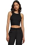 Urban Classics Damen Top Cropped Rib Top, Geripptes Top für Frauen, kurz geschnitten, Slim Fit, erhältlich in vielen Farbvarianten, Größen XS-5XL