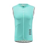 UGLY FROG Winter Vlies Männer ärmel Radtrikot Triathlon Vest Radtrikot Triathlon Fahrradtrikot Funktions- Leichte Wind Weste – Radweste - Reflektierend