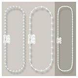 EFIXS Rollokette aus PVC (Bedienkette) - Länge: 50 cm bis 50 Meter - Hier: 200 cm Bedienlänge (400 cm Umlauf) - 3,2 x 4 mm, für Rollos, Jalousien, Lamellenvorhänge, Weiss, inklusive Kettenverbinder