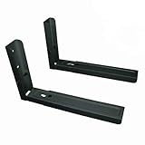 deleyCON Universal Mikrowellenhalterung Wandhalterung Microwelle bis 35Kg Ausziehbar bis 48,3cm Backofen Wandhalter Grillofen Kaffeautomaten - Schwarz