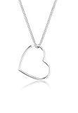 Elli Halskette Damen Herz Anhänger Basic in 925 Sterling Silber