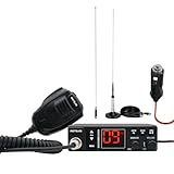 Retevis MB63A CB Funkgerät mit Antenne, AM/FM CB Funk mit PA-System, NB/ANL-Rauschfilter, 12V/24V mit Wärmeableitung/Zigarettenanzünder, VOX, EMG CH9/19, Amateurfunkgerät für LKW (1 Stück, Schwarz)