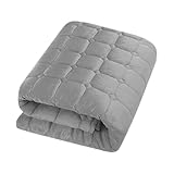 Spa-Massagetischauflage Mit Gesichtsloch Beauty Liege Auflage Atmungsaktiv Waschbar Anti-Rutsch Für Kosmetikbett Massageliege Waxing Salon Studio Spa Gesichtsbehandlung Grau 190x80cm Polyester