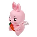 GARIOUANS Kreative Spardose Kaninchen Bruchsichere Entzückende Sparkasse für Pinker Engel Rüben Hase für Weihnachten Geburtstagsgeschenke Dekorative Münzbank für Mädchen