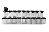 Tupperware Gewürz-Riese 270 ml (9) schwarz + Zwerge 120 ml (9) schwarz Gewürz Behälter