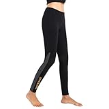 Neoprenhosen Damen 3mm Tauchhose Neoprenanzug Hosen halten warm Tauchanzug Hosen Wetsuit Pants für Tauchen Surfen Schwimmen Schnorcheln Kajak Hosen Badeanzüge M Größe