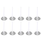 Healifty 500 Stück Baumwolle Kerze Docht Gewachst Runddocht mit Metall Fuß Alkohol Lampe Docht Teelichtdochte für DIY Basteln Dicke Kerzen Herstellung 2,6 cm (Weiß)