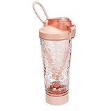 Elektrischer Shake-Becher für Proteinpulver, 680 ml Mixbecher für Proteinshakes, Proteinmischer, Shaker-Flasche, BPA-frei, rosa Pre-Workout-Flaschenshaker, Shake-Mixer für Proteinmischungen aus Tritan
