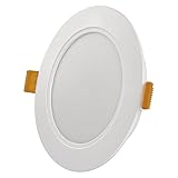 EMOS LED Panel 9 W, runde 900 lm Deckenleuchte, Einbauleuchte mit Durchmesser 12 cm, Neutralweiß 4000 K, inkl. LED-Treiber, extra flach, Einbautiefe 2,6 cm, Weiß