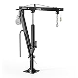 Wiltec Pickup Kran Ladekran bis 1770 mm Höhe, 500 kg Traglast und 360° Drehkranz, Seilwinde, massiver Standfuß zur Bodenmontage, Werkstattkran