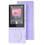 64GB MP3 Player with Bluetooth 5.3, Music Player with HiFi Sound for Sports Runners, 2.4" Screen MP3 Player Built in HD Speaker Voice Recorder E-Book, Expanded Up to 128GB, Earphone Included, Purple