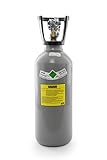 6 kg Kohlensäure Flasche/Neue CO2 Flasche/Gasflasche (Eigentumsflasche) gefüllt mit Kohlensäure(CO2) / Lebensmittelqualität E290 / kurze Bauform / 10 Jahre TÜV ab Herstelldatum, Globalimport