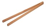 5x Grillzange aus Holz, greift sicher jede Wurst und jedes Steak dank Rillen-Fräsung, hitzebeständige Bratwurst-Zange, hergestellt in Europa, hygienisches Grillzubehör aus Buchenholz, 40 x 5,2 x 2 cm (5 Stück)