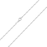 Materia Halskette für Frauen Silber 925 - feine Würfel Kette Damen Silberkette filigran K107-40cm