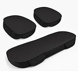Auto Accessori Lupex Autositzbezug 3 Stück Universal Auto | Sitzschutz 2 vorne und 1 hinten | Protector Comfort Automotive Innenkissen (Silk Ice Schwarz)