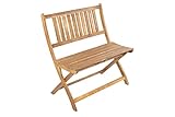 SAM 2-Sitzer Gartenbank Blossom, 80 cm Sitzbank, Akazien-Holz, Massive Holzbank, ideal für den Balkon oder Garten, Braun