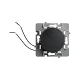 DEBFLEX - Casual Evo – Druckschalter – Wandschalter mit Kontrollleuchte für Lichtsteuerung – schnelle Installation – ABS – Unterputz – Schwarz – 48 x 48 x 41 mm