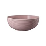 Seltmann Weiden Beat Color Glaze Foodbowl | 20 cm | Schale für Desserts, Suppen und Salate | Rillen-Relief | Porzellan | Altrosa