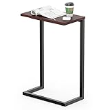 Sunon Beistelltisch, Couchtisch, C-förmig, Snacktisch, Laptoptisch für Wohnzimmer, Schlafzimmer, 44 x 25 x 67,5 cm, Mahagoni, Einheitsgröße, C91232630
