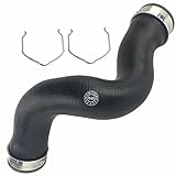 LLS Ladeluftschlauch, Gummi, Schwarz, 38 mm, 1x, Kompatibel mit V.W. T5 Transporter 1.9 TDI 84PS 102PS 7H0145980Q inkl. Halteklammern, EINBAUFERTIG! inkl. Dichtung und/oder Schlauchschelle