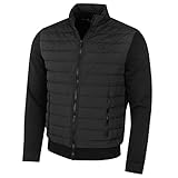 Calvin Klein Herren Hybrid Gesteppte Fleece Jacke - Schwarz - L