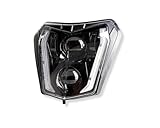 Generisch LED Scheinwerfer passend für KTM 690 SMCR - E-geprüft für SMC-R 690 Enduro 2017-2023 Freeride EXC XCW 250 350 450 500 2014-2023 Eintragungsfrei/Straßenzulassung