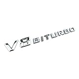 Tebinzi 2PCS BITURBO Emblem Zeichen Chrom Schriftzug 3D Logo Auto Aufkleber Tuning Sticker Kunststoff, Links & Rechts Selbstklebendes Typenschild Für Mercedes-Benz AMG Dekoration Modifiziert