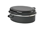 Kochstar 32711038 Bräter oval ohne Ring, 38 cm, schwarz gesprenkelt