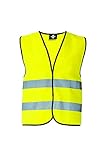korntex Warnweste Standard - schwarzer Saum gelb M
