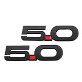 UpAuto 2 Stück OEM 5.0 Embleme 3D Selbstklebende Logo-Aufkleber für 2011 2012 2013 2014 Ford Mustang Gt