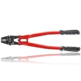 Drahtseile24 2-in-1 Pressklemmenzange & Drahtseilschere, Drahtseil Presszange – Crimpzange bis 4mm Stärke