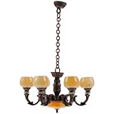 HOMSFOU Weihnachten Miniatur Deckenlampe Puppenhaus Kronleuchter Mini LED Beleuchtung Hängelampe Kerzen Lampe Kinder Puppenstube Zubehör Feengarten Deko Garten Micro Landschaft Dekoration