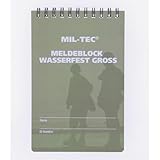Miltec Notizblock, wasserfest, groß