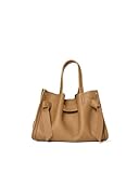 PLINIO VISONA' Handtasche aus Leder, braun, Piccolo-Mediano