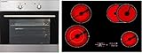 respekta Einbauherd Herdset autark Backofen Set Kochfeld Ceran 80 cm Umluft