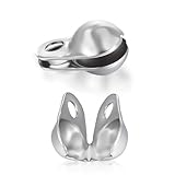 Mabor 100 Stück Edelstahl Quetschperlen Verschluss, Silber Quetsch Perlen Spitzen Perlenkappen Ketten Verschlüsse Perlenspitzen Knotenabdeckungen für Knoten Crimpzubehör DIY, 0.6x0.4cm