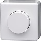 Kopp 820102003 Aufputz Dimmer mit Dreh-Ausschalter für Glüh- und 230V-Halogenlampen, 40-200W, Farbe arktis-weiß