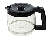 Generisch Krug Glaskanne Schwarz Spülmaschinenfest Kaffeekanne für WMF FS-1000050075 0412230011 Skyline (Digital) Kaffeemaschine