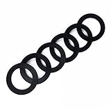 Qrity 6 Stück Abflussrohr-Blindkappendichtung für Küchenspüle, 45 mm, Abflussdichtung, Abtropfring, Gummischeibe für G 1 1/2-Zoll-Armaturen