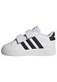 adidas Grand Court Lifestyle Hook and Loop Shoes Tennisschuhe, Cloud White/Core Black/Core Black, 25 EU