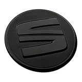 Seat 5F0103940 Logo Zeichen Motorabdeckung Emblem Motorraum Abdeckung Aufkleber, schwarz