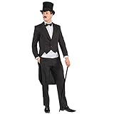 Herrenfrack schwarz ohne Futterstoff, Erwachsenen-Größe:52/54