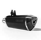 REMUS Endschalldämpfer Auspuff Edelstahl schwarz Endkappe Karbon REMUS Black Hawk Slip-On (VBR mit KAT)