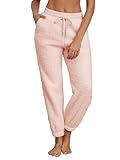 Famulily Dick Teddy Hose Damen PlüSch Joggpants Elegant Winter 2024 Neu Warme Jogginghose Rosa L
