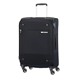 Samsonite Base Boost - Weichgepäck Koffer 66 cm Mittelgroß - Trolley Koffer mit 4 Rollen, TSA-Schloss, Leicht & Erweiterbar - 67.5 L - 2.70 kg - Schwarz (Black)