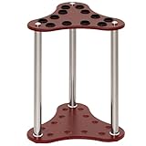 Nexos Trading Queueständer für 12 Cues Billard Zubehör Snooker 60x35 cm Holz braun Billardqueue Halterung