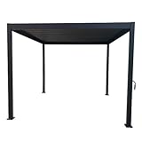 OUTLIV. Mira Pavillon, Pergola 300x300 cm aus Aluminium/Stahl in Anthrazit