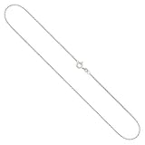 EDELIND Goldkette, Ankerkette diamantiert Weißgold 585/14 K, Länge 36 cm, Breite 1.3 mm, Gewicht ca. 2.3 g., NEU